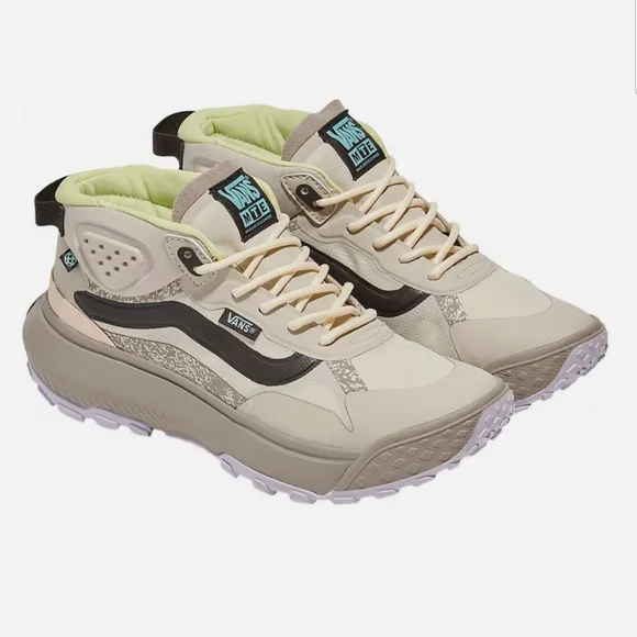 🔥NEW! Vans MTE Crosspath Mid Beige and Green Sneakers Womens Sz 6 - Picture 3 of 9